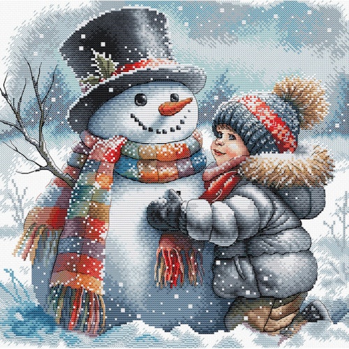 AVA Stitch - Boy and his Snow Friend P086