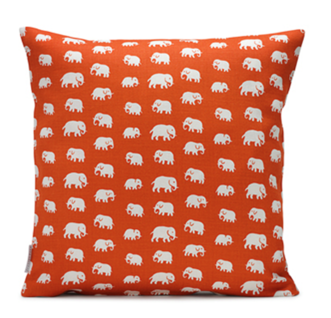Kuddfodral Elefant 50x50 cm, orange - Svenskt Tenn