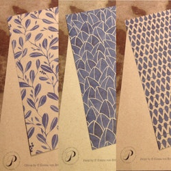 6 st KORT A5, blå - Dripp, Field, Olivia