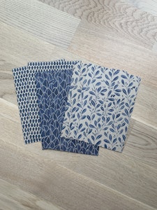 6 st KORT A5, blå - Dripp, Field, Olivia