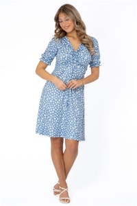 CAPRI JUNE DRESS SKY BLUE/WHITE