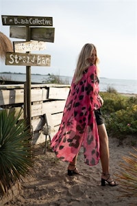 ISLA KAFTAN CHERRY BLOSSOM/BLACK