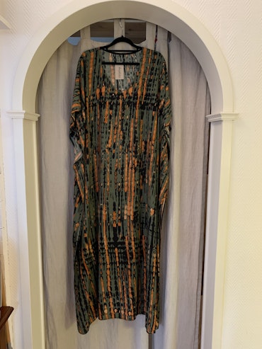 KAFTAN - grön/guldorange