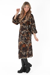 EMBLA DRESS BLACK/FUDGE/COFFEE