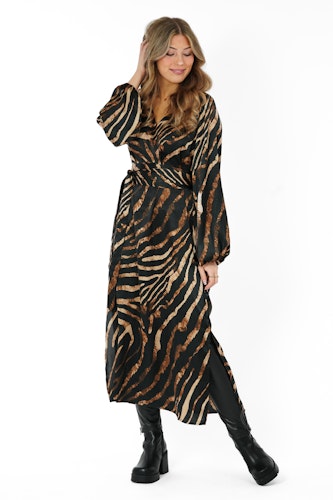 CAPRI MILANI DRESS BLACK/ESPRESSE/GOLD