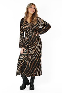 CAPRI MILANI DRESS BLACK/ESPRESSE/GOLD