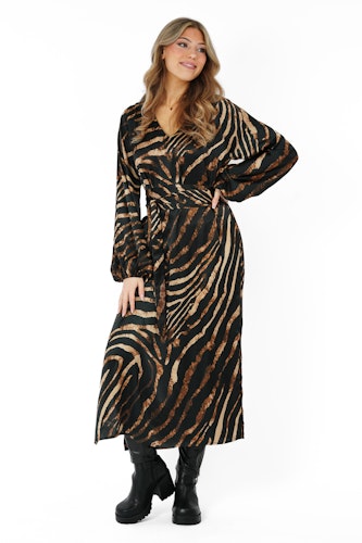CAPRI MILANI DRESS BLACK/ESPRESSE/GOLD