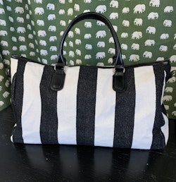 WEEKEND BAG - RAND, svart/vit
