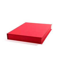 VÄVKLÄDD BOX A4 - Ruby red