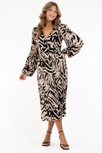 CAPRI ALLEGRA DRESS SAND/BLACK/ESPRESSO