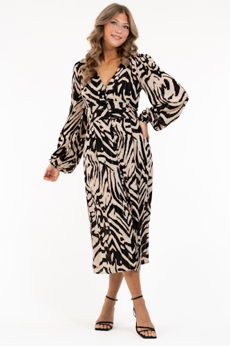 CAPRI ALLEGRA DRESS SAND/BLACK/ESPRESSO