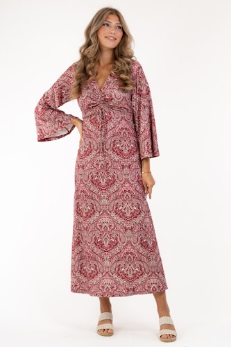 CAPRI IRIS DRESS RASPBERRY/ROSE/GOLD
