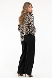 SHEBA BLOUSE SAND/BLACK