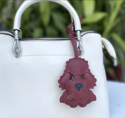 PUDEL, Dogcharm/Bagcharm - Väskdekoration Vinröd