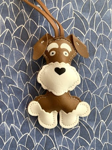 TERRIER, Heartcharm/Bagcharm - Väskdekoration Ljusbrun