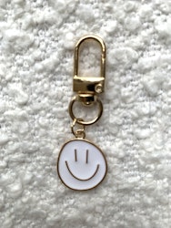SMILE, vit - NYCKELRING