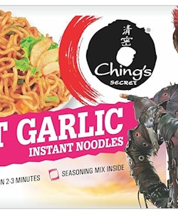 Hot Garlic Instant Noodles (Chings) (Clearance Sale) - 240g 4 pack