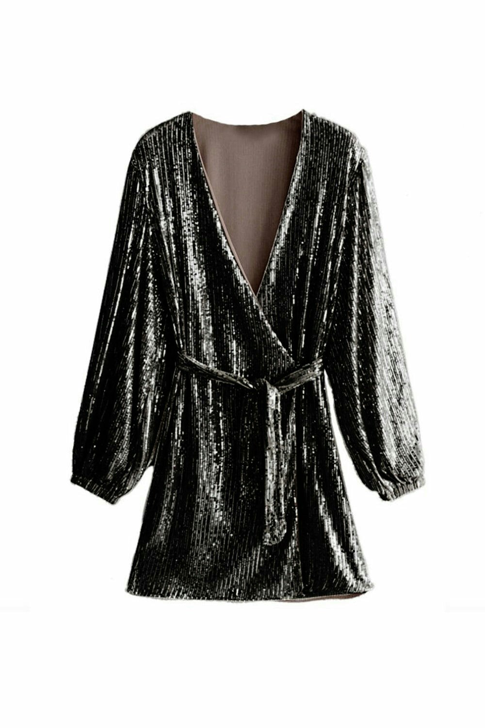 Exclusive black sequin dress - Evita