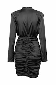 Black Draped Bodycon Dress Swan Dennis Magli 