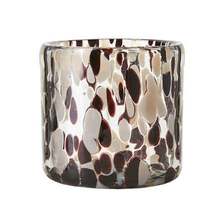 Värmeljushållare Party cylinder, Brun/beige/svart