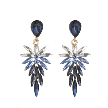 GEMINI by HELEN örhängen strass blå