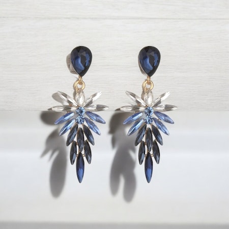 GEMINI by HELEN örhängen strass blå