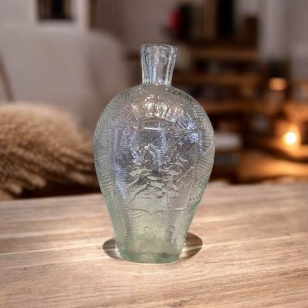 Glasflaska 14 cm grön
