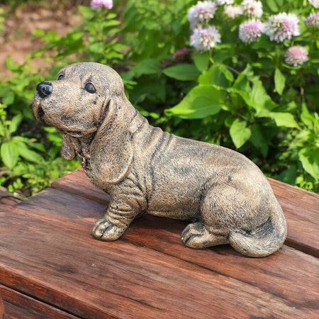 Betongfigur - Hund guld