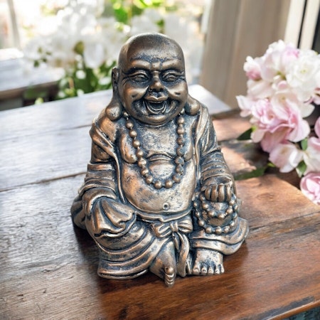 Betongfigur - Glad Buddha