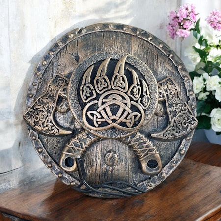 Betongfigur - Vikingasköld