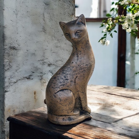 Betongfigur - Katt höger