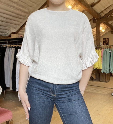 Stickad Topp Louise Beige