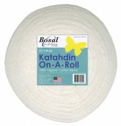 Katahdin On-A-Roll. 2 1/4 x 50 yard, 100% cotton, from Bosal