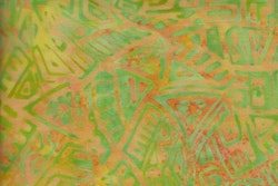 Batik Trikå gul och grön "Modern Galaxie". 135 cm bredd