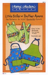 Little Sister & Brother Apron Pattern. Mönster på förkläde till barn