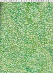 Friska, fräscha gröna färger på vit botten. Batiktyg från Bali