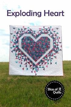 Mönster "Exploding Heart" från Slice of Pi Quilts