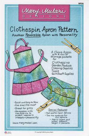 Clothespin Apron Pattern. Mönster på förkläde