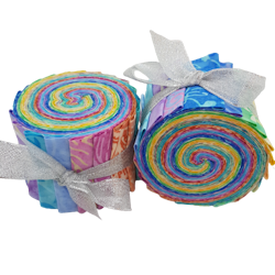 "Candy Crush". Batikrulle med 20 st 2,5 inch remsor i härliga pastelliga färger