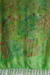 Sarong Batik / tyg viskos. Ca 115 x 155 cm + fransar