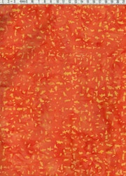 Firestarter i gult och orangeflammigt.  Bomullsbatik bredd 110 cm
