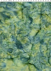 Blått & grönt melerat. Bomull, bredd 110 cm