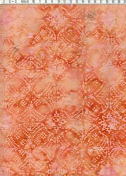 Beige-aprikos-brun  men rosa-cerise mönster. Bomull 110 cm. Tvätt 40 grader