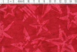 "Star collection"  i röda färger. Bomull 110 cm.
