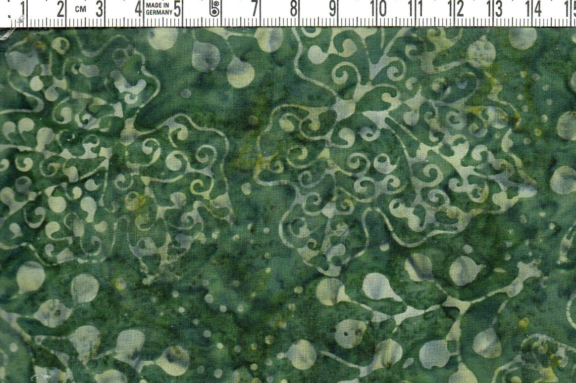 Fylliga, flödiga gröna färgtoner Bomull 110 cm.