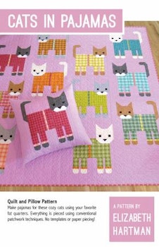 Cats in Pajamas. Mönster av Elizabeth Hartman