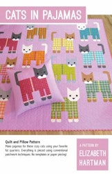 Cats in Pajamas. Mönster av Elizabeth Hartman