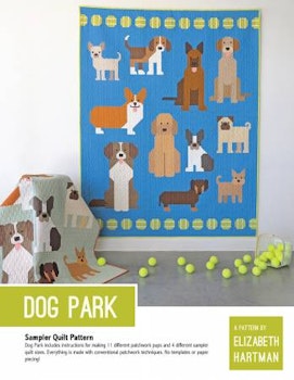 Dog Park. 11 olika hundraser. Mönster av Elizabeth Hartman