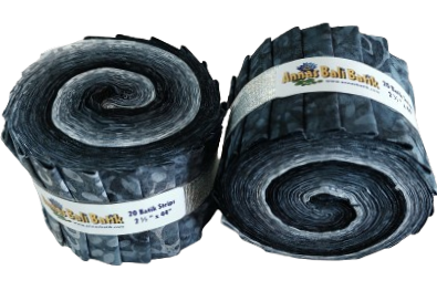 Midnight Special nr 1. Batikrulle med 20 st 2,5 inch remsor