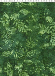 Fylliga krämiga skogsgröna nyanser. Batik bomull 110 cm